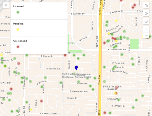 screenshot of Scottsdale's short-term rental data service