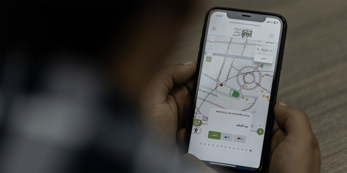 A product demonstration of features on a phone app.