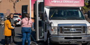 A hiring event held by the Phoenix Mobile Career Unit (MCU) at the Saguaro library.