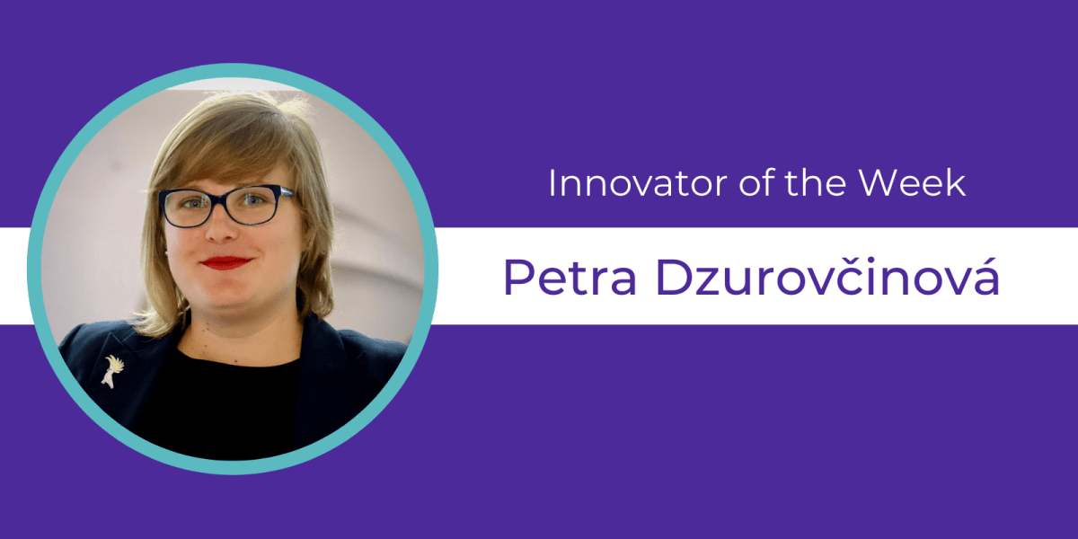 Purple background Celebrates Petra as Innovator of the Week