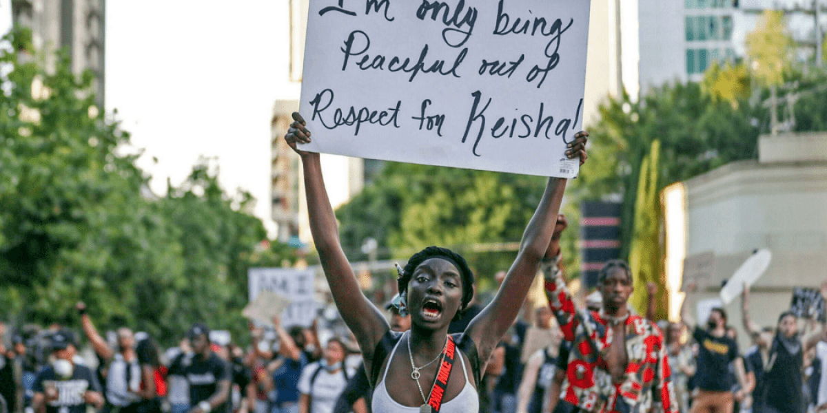 Peaceful protests in Atlanta