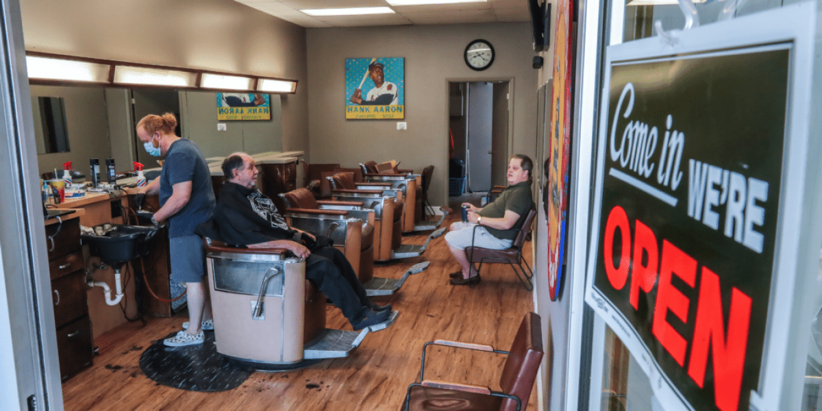 Barbershops opening