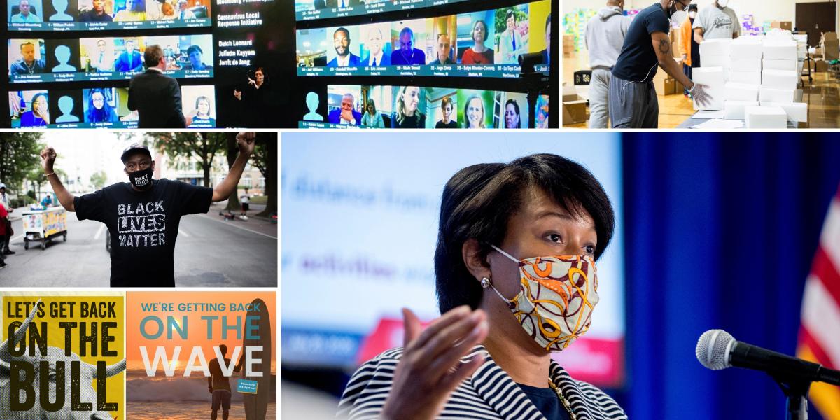 Scenes of city leadership during 2020