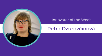 Purple background Celebrates Petra as Innovator of the Week
