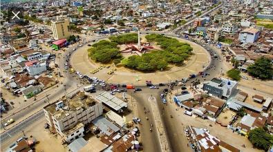 An aerial view of Benin City, Nigeria.