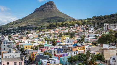A sunny day over the city of Cape Town, South Africa.