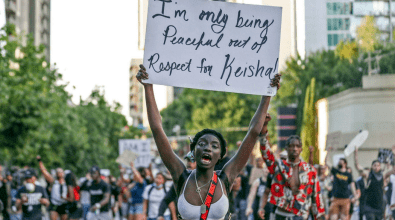 Peaceful protests in Atlanta